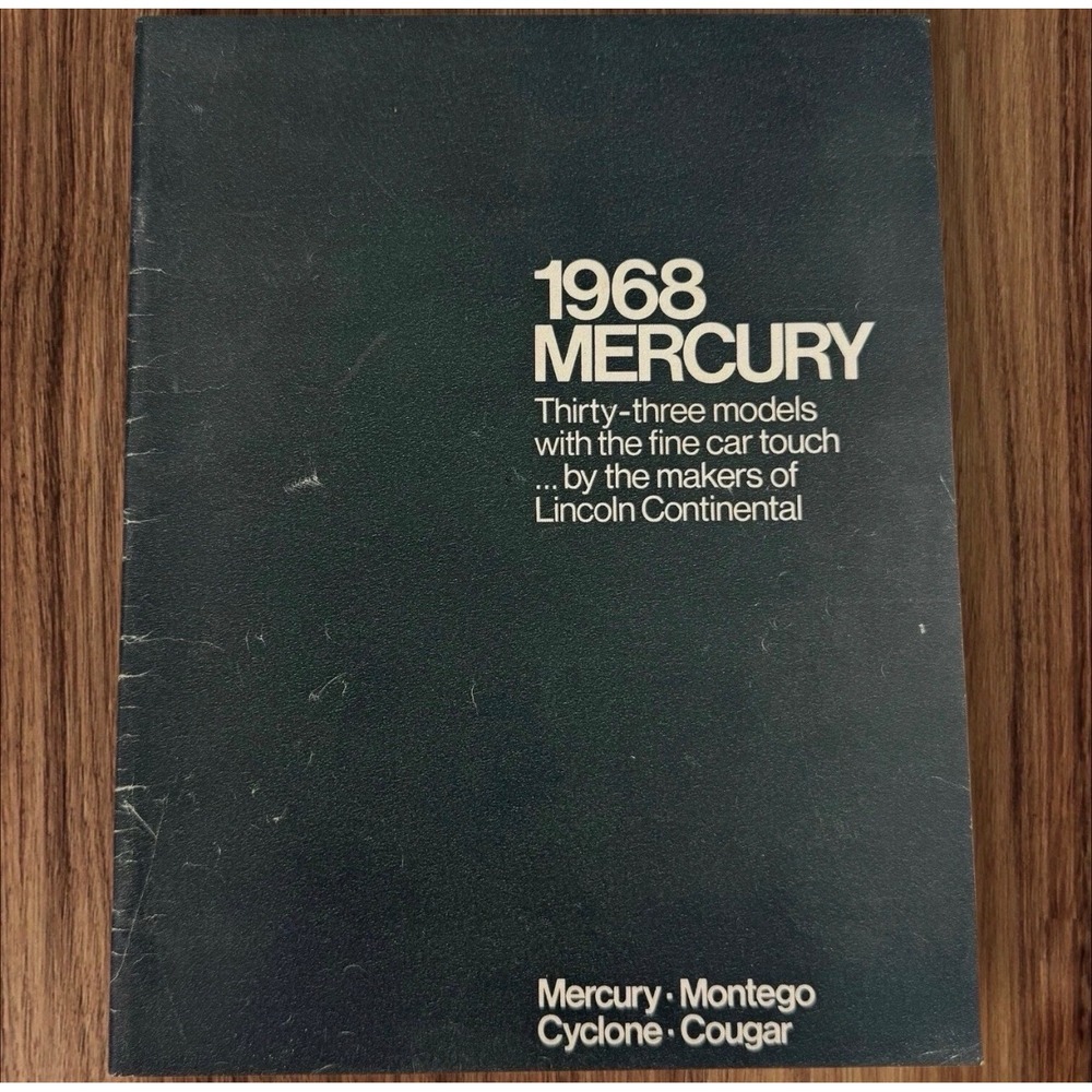 1968 Mercury Sales Brochure Catalog Montego Cyclone Cougar 33 Models Vintage